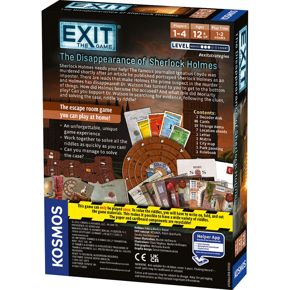 Exit the Game : The Disappearance of Sherlock Holmes